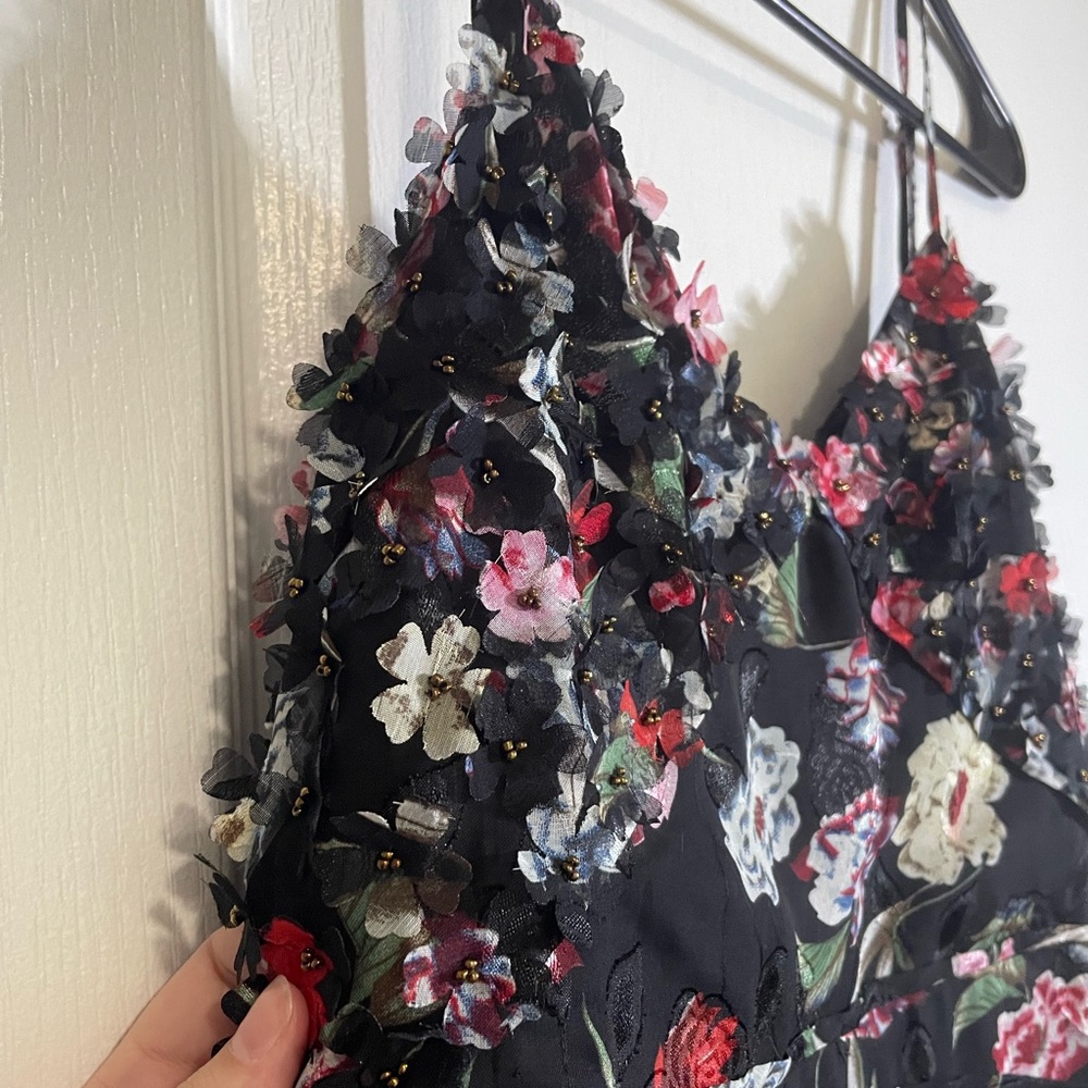 Foxiedox Floral Midi Dress - Black and Red - Picture 4 of 4